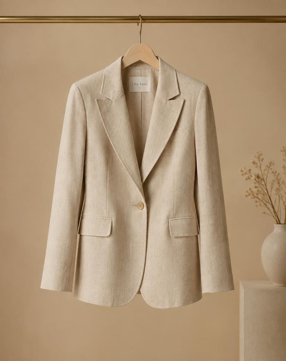 Blazer de alfaiataria areia